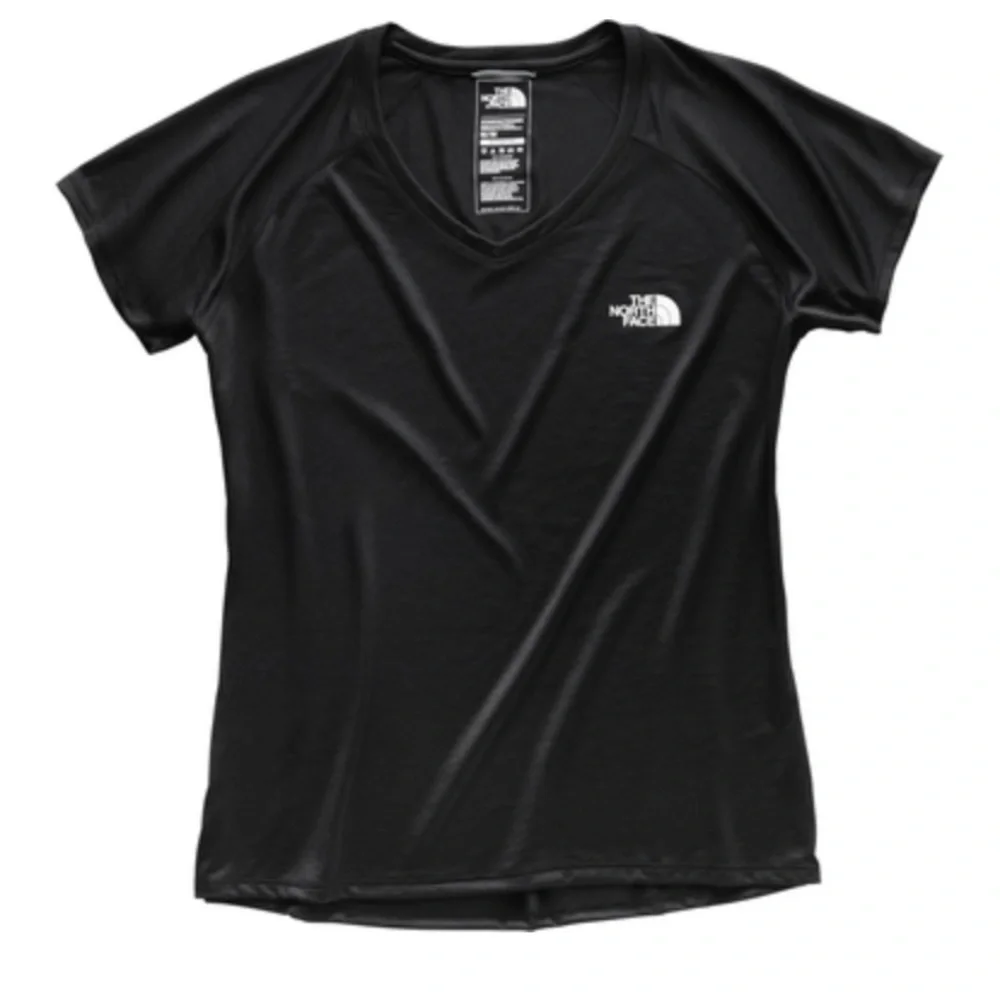 🆕 The North Face Women’s V-Neck Tee, Black, Large - Picture 2 of 9